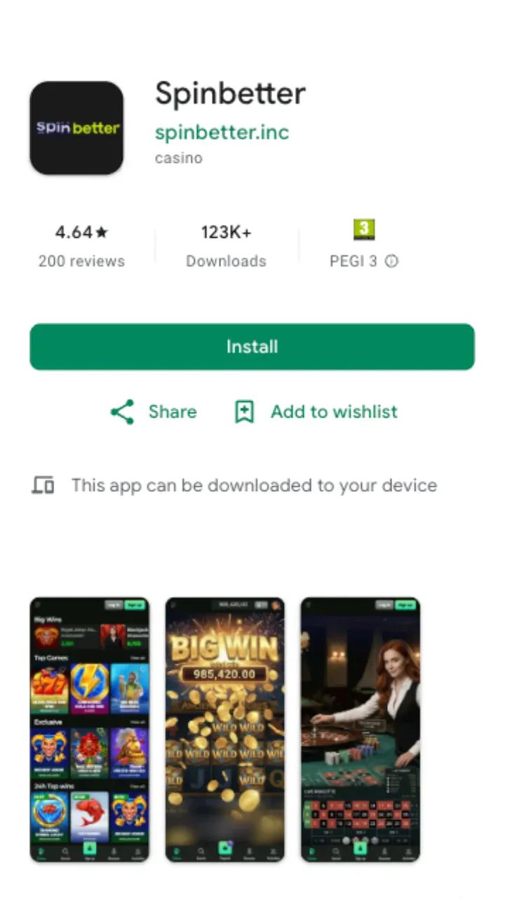 SpinBetter app